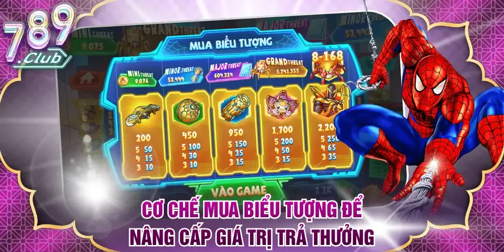 Cơ chế mua biểu tượng để nâng cấp giá trị trả thưởng