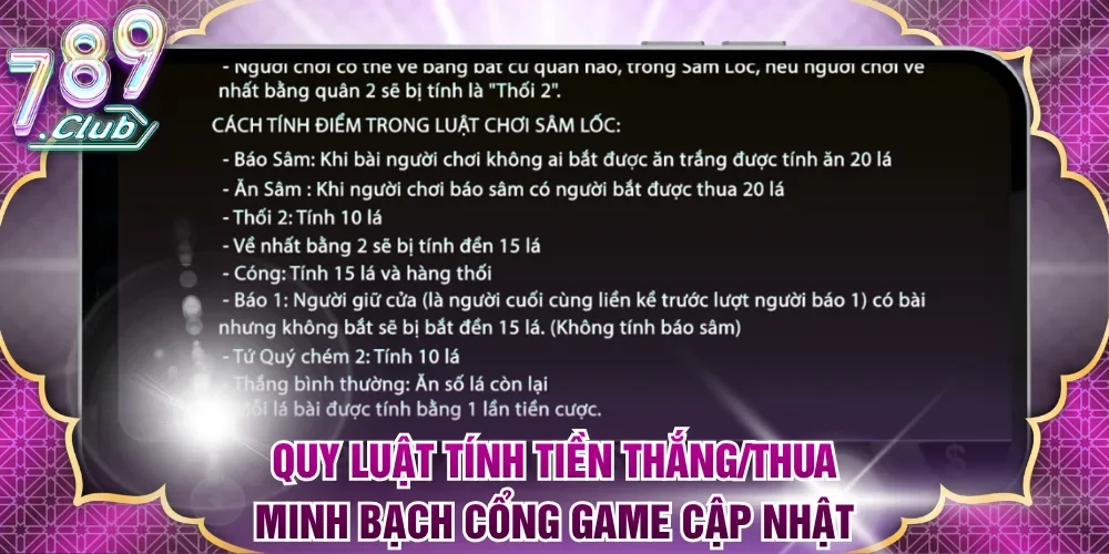 Quy luật tính tiền thắng/thua minh bạch cổng game cập nhật